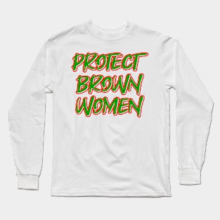 Protect Brown Women Long Sleeve T-Shirt